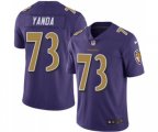 Baltimore Ravens #73 Marshal Yanda Limited Purple Rush Vapor Untouchable Football Jersey