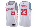 Nike Chicago Bulls #23 Michael Jordan Authentic White NBA Jersey - City Edition