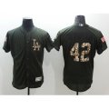 Los Angeles Dodgers #42 Jackie Robinson Green Salute to Service Jersey