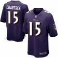 Baltimore Ravens #15 Michael Crabtree Game Purple Team Color NFL Jersey