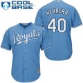 Kansas City Royals #40 Kelvin Herrera Replica Light Blue Alternate 1 Cool Base MLB Jersey