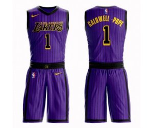 Los Angeles Lakers #1 Kentavious Caldwell-Pope Authentic Purple Basketball Suit Jersey - City Edition
