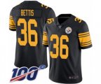Pittsburgh Steelers #36 Jerome Bettis Limited Black Rush Vapor Untouchable 100th Season Football Jersey