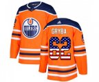 Edmonton Oilers #62 Eric Gryba Authentic Orange USA Flag Fashion NHL Jersey