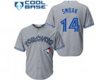 Toronto Blue Jays #14 Justin Smoak Grey New Cool Base Stitched MLB Jersey