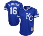 Kansas City Royals #16 Bo Jackson Authentic Royal Blue Throwback Baseball Jersey