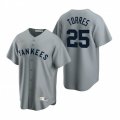 Nike New York Yankees #25 Gleyber Torres Gray Cooperstown Collection Road Stitched Baseball Jersey