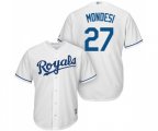 Kansas City Royals #27 Adalberto Mondesi Replica White Home Cool Base Baseball Jersey