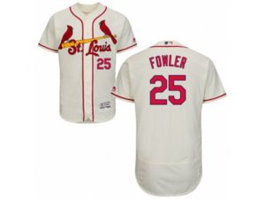 St. Louis Cardinals #25 Dexter Fowler Cream Flexbase Authentic Collection MLB Jersey