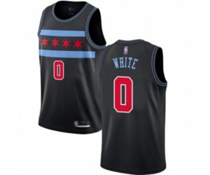 Chicago Bulls #0 Coby White Authentic Black Basketball Jersey - City Edition
