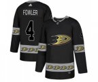 Anaheim Ducks #4 Cam Fowler Premier Black Team Logo Fashion Hockey Jersey