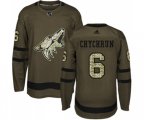Arizona Coyotes #6 Jakob Chychrun Authentic Green Salute to Service Hockey Jersey