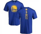 Golden State Warriors #3 David West Royal Blue Backer T-Shirt