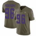 Minnesota Vikings #96 Brian Robison Limited Olive 2017 Salute to Service NFL Jersey