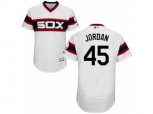 Chicago White Sox #45 Michael Jordan White Flexbase Authentic Collection MLB Jersey