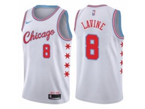 Nike Chicago Bulls #8 Zach LaVine Authentic White NBA Jersey - City Edition
