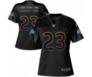 Women Detroit Lions #23 Darius Slay Jr Game Black Fashion Football Jersey