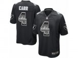 Oakland Raiders #4 Derek Carr Limited Black Strobe NFL Jersey
