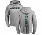 New York Jets #57 C.J. Mosley Ash Backer Pullover Hoodie