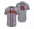 Sean Newcomb Atlanta Braves #15 Gray 2019 Mother's Day Flex Base Authentic Jersey