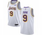 Los Angeles Lakers #9 Luol Deng Authentic White Basketball Jerseys - Association Edition