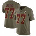 Washington Redskins #77 Shawn Lauvao Limited Olive 2017 Salute to Service NFL Jersey