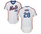 New York Mets J.D. Davis White Alternate Flex Base Authentic Collection Baseball Player Jersey