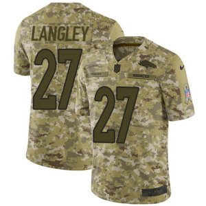 Denver Broncos #27 Brendan Langley Limited Camo 2018 Salute to Service NFL Jersey