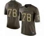 Los Angeles Chargers #78 Trent Scott Limited Green Salute to Service Football Jersey