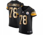 Pittsburgh Steelers #78 Alejandro Villanueva Black Gold Vapor Untouchable Elite Player Football Jersey