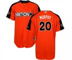 Washington Nationals #20 Daniel Murphy Authentic Orange National League 2017 Baseball All-Star Baseball Jersey