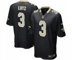 New Orleans Saints #3 Wil Lutz Game Black Team Color Football Jersey
