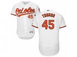 Baltimore Orioles #45 Mark Trumbo White Flexbase Authentic Collection MLB Jersey