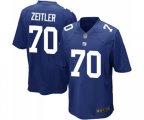 New York Giants #70 Kevin Zeitler Game Royal Blue Team Color Football Jersey