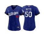 Los Angeles Dodgers #50 Mookie Betts Black Green 2020 World Series Stitched Baseball Jersey