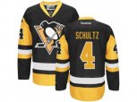 Reebok Pittsburgh Penguins #4 Justin Schultz Authentic Black-Gold Third NHL Jersey
