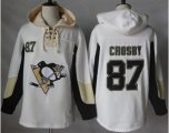 Pittsburgh Penguins #87 Sidney Crosby White Pullover Hoodie Stitched NHL Jersey