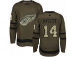 Detroit Red Wings #14 Gustav Nyquist Green Salute to Service Stitched NHL Jersey