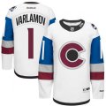 Colorado Avalanche #1 Semyon Varlamov Premier White 2016 Stadium Series NHL Jersey