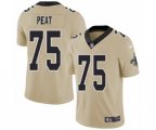 New Orleans Saints #75 Andrus Peat Limited Gold Inverted Legend Football Jersey