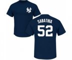 MLB Nike New York Yankees #52 C.C. Sabathia Navy Blue Name & Number T-Shirt