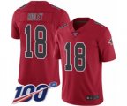 Atlanta Falcons #18 Calvin Ridley Limited Red Rush Vapor Untouchable 100th Season Football Jersey
