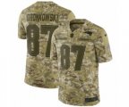 New England Patriots #87 Rob Gronkowski Limited Camo 2018 Salute to Service NFL Jersey
