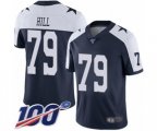 Dallas Cowboys #79 Trysten Hill Navy Blue Throwback Alternate Vapor Untouchable Limited Player 100th Season Football Jersey