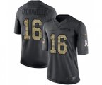 Chicago Bears #16 Pat O'Donnell Limited Black 2016 Salute to Service Football Jersey
