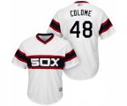 Chicago White Sox #48 Alex Colome Replica White 2013 Alternate Home Cool Base Baseball Jersey