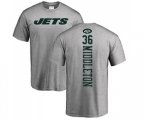 New York Jets #36 Doug Middleton Ash Backer T-Shirt