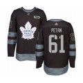 Toronto Maple Leafs #61 Nic Petan Authentic Black 1917-2017 100th Anniversary Hockey Jersey
