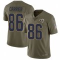 Los Angeles Rams #86 Derek Carrier Limited Olive 2017 Salute to Service NFL Jersey