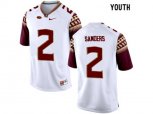 2016 Youth Florida State Seminoles Deion Sanders #2 College Football Limited Jersey - White